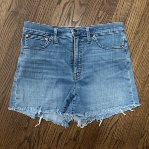 Madewell High-Rise Denim Shorts Quintell Wash TENCEL Lyocell Edition Sz 30 4 in